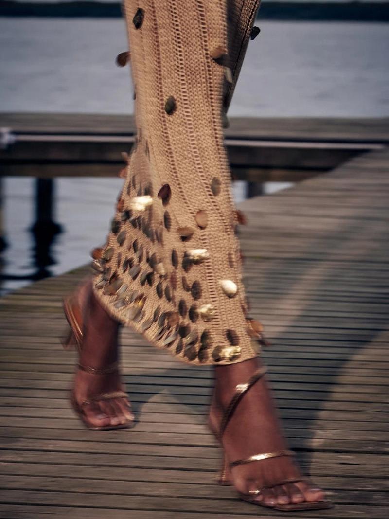 Dolly Gold Knit Maxi Dress