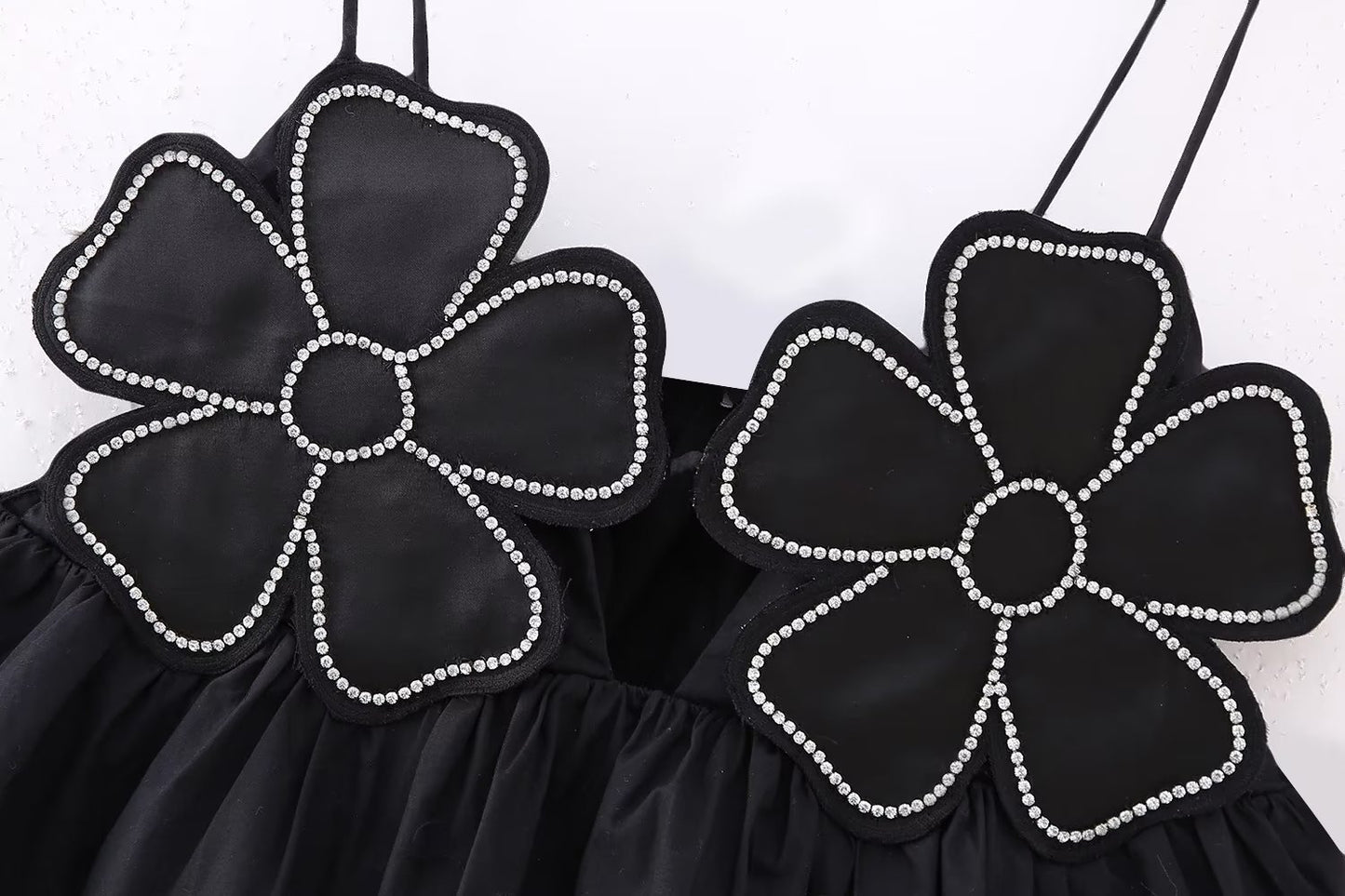 Women's European And American Style Flower Decoration Short Camisole Top