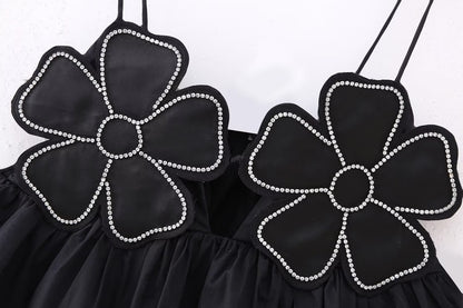 Women's European And American Style Flower Decoration Short Camisole Top