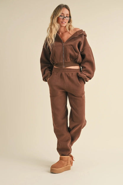 Butter Cozy Crop Lounge Set