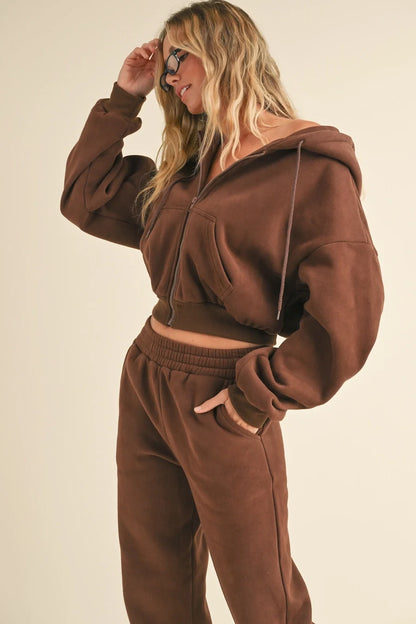 Butter Cozy Crop Lounge Set