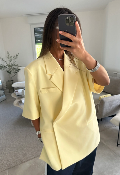 SIENNA Short Sleeve Oversized Blazer