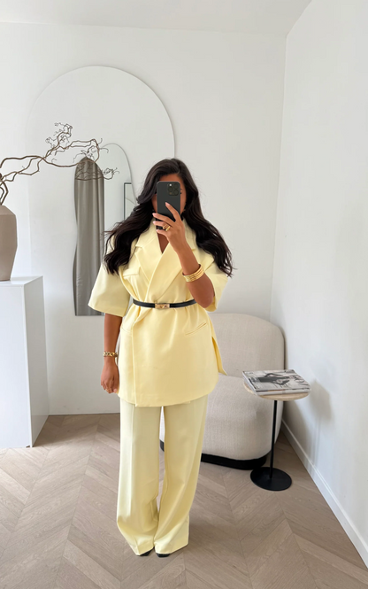 SIENNA Short Sleeve Oversized Blazer