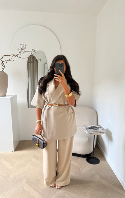 SIENNA Short Sleeve Oversized Blazer