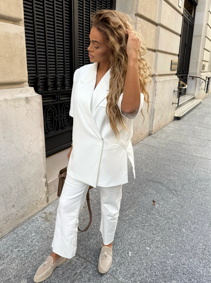 SIENNA Short Sleeve Oversized Blazer