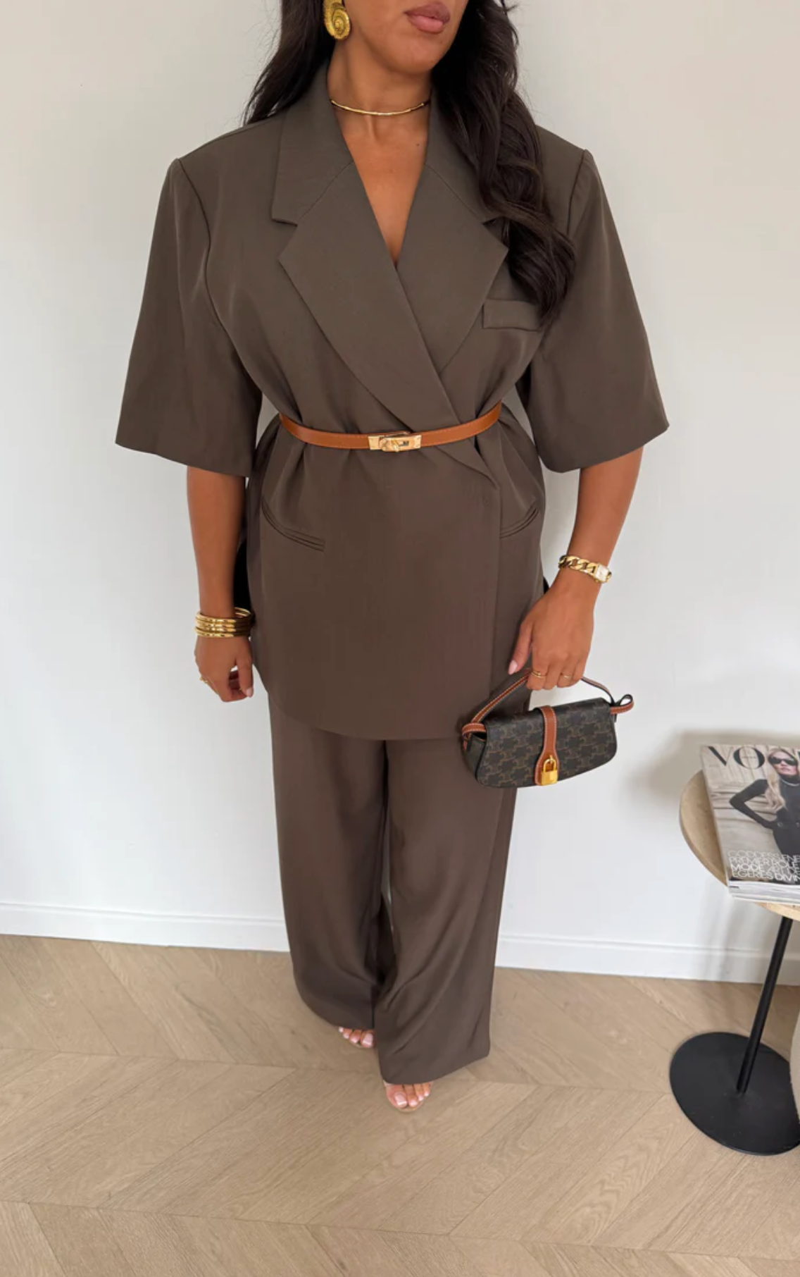 SIENNA Short Sleeve Oversized Blazer