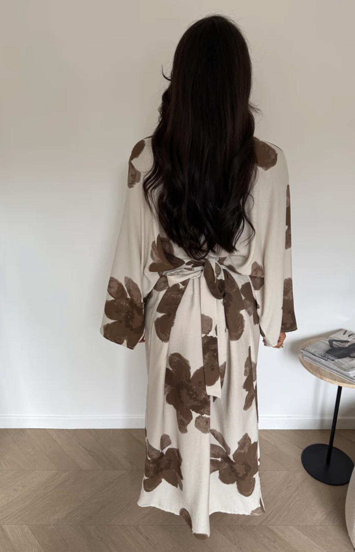 LINA Floral Linen-Effect Maxi Dress