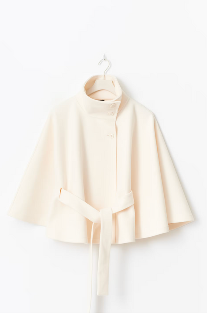 Belted Cape Jacket - By Miralo