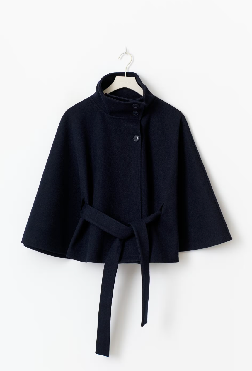Belted Cape Jacket - By Miralo