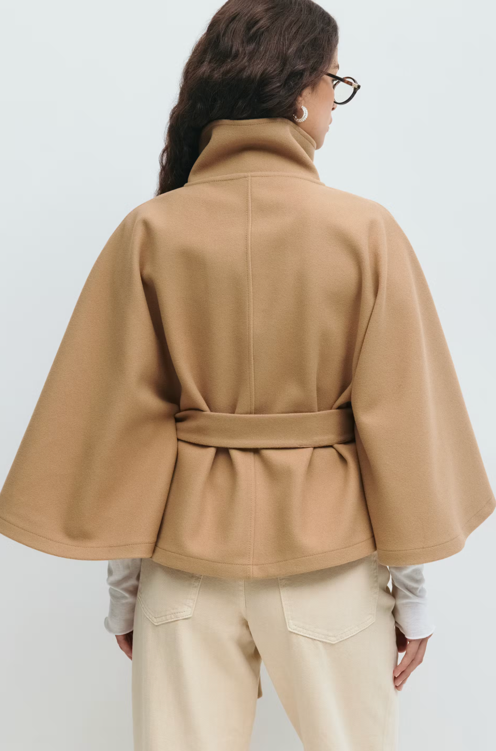 Belted Cape Jacket - By Miralo