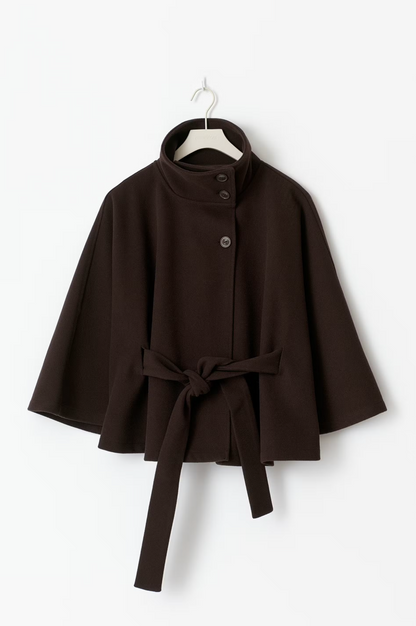 Belted Cape Jacket - By Miralo