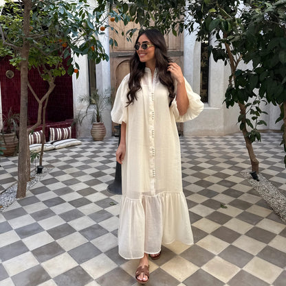 MIA Crème Button Dress