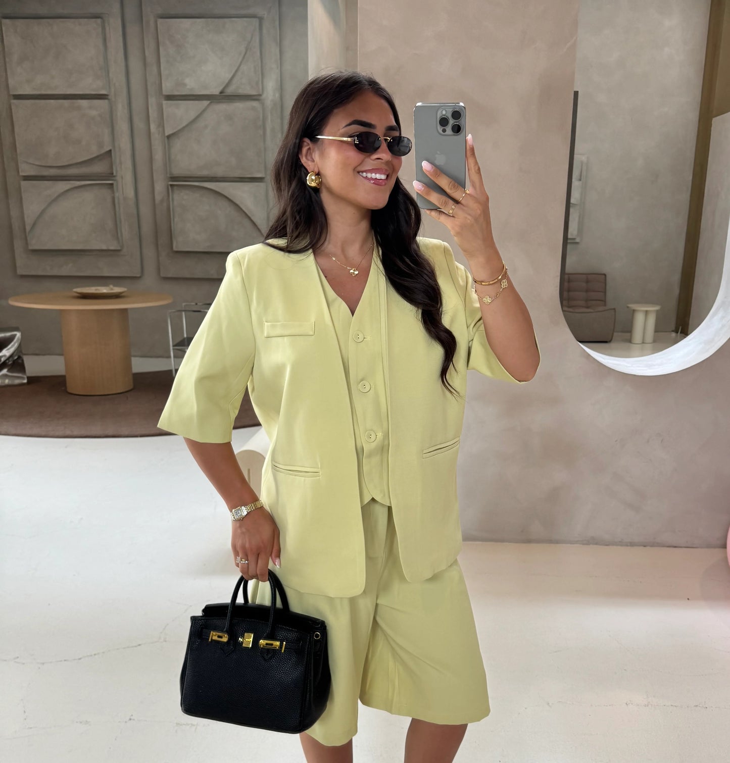 The Office Edit -  Blazer & Shorts Set