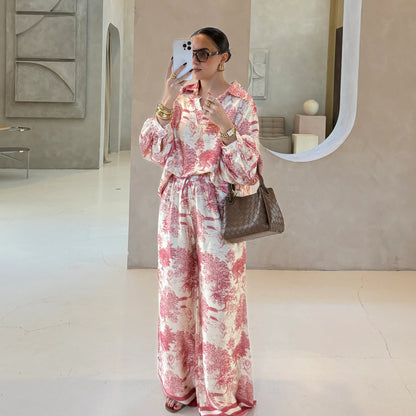 The Office Edit - Patterned Two Piece Set